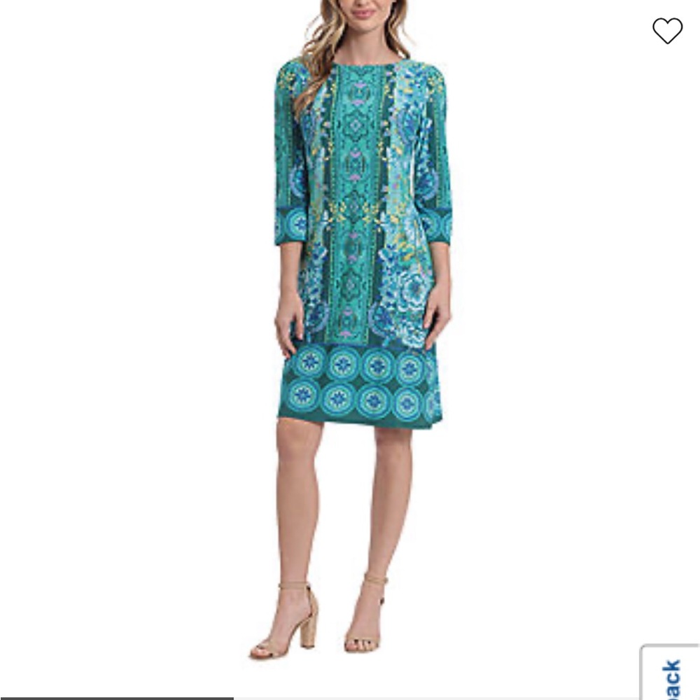 London Style blue paisley dress - Picture 2 of 3